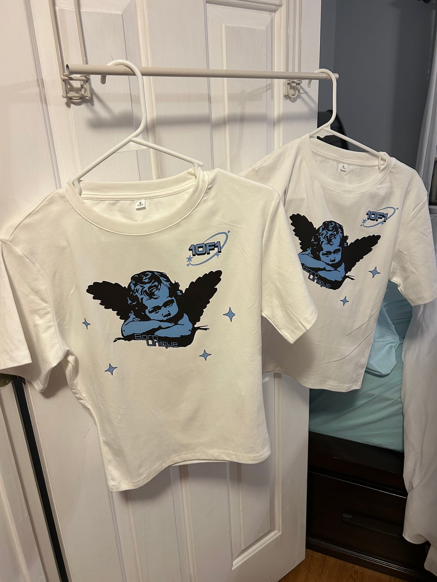 Born Unique Baby Blue Jersey Crop Top